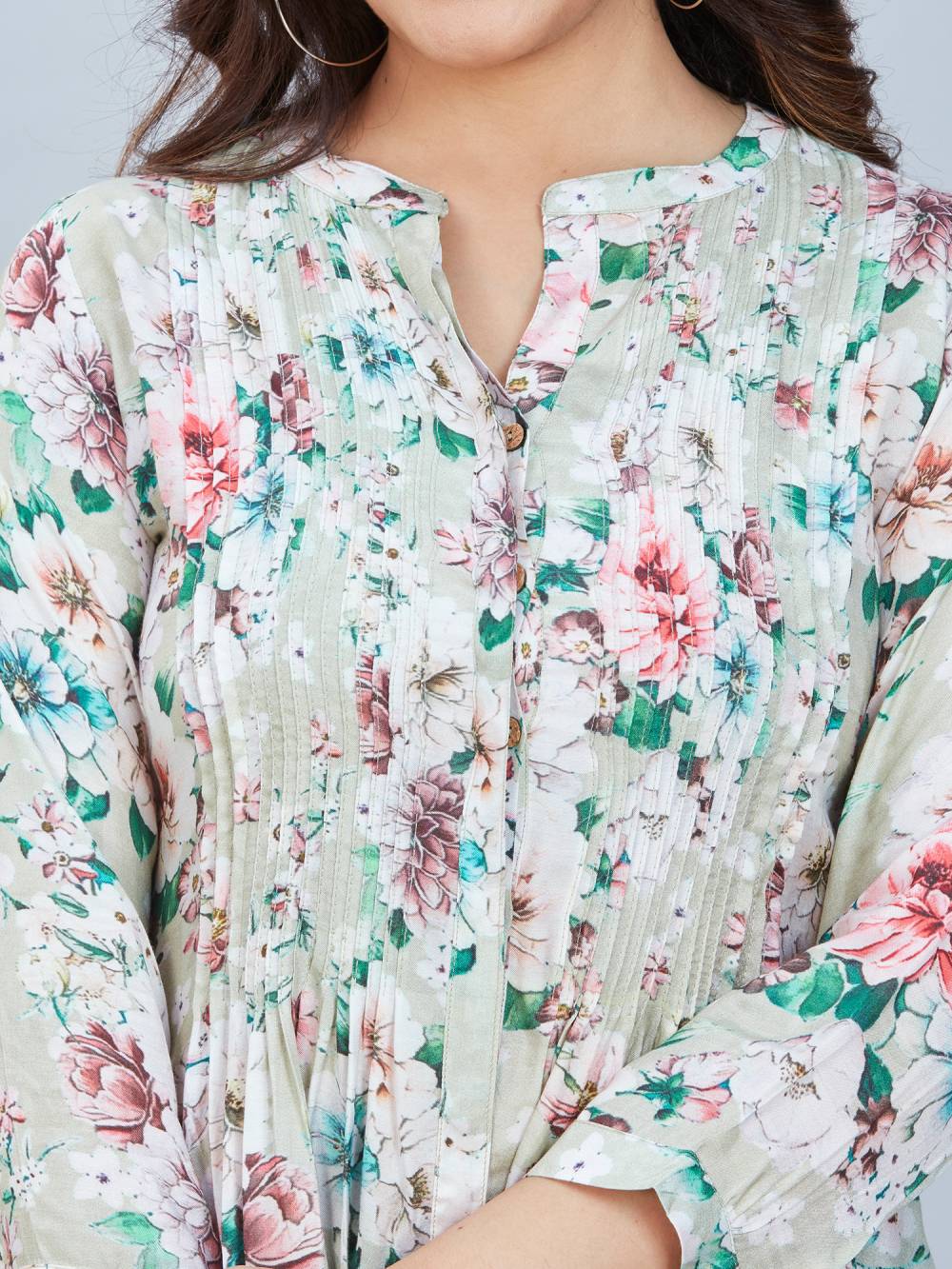 Fantasia Women's Ethnic Wear  Viscose Printed KURTI SEA GREEN (F-3084)