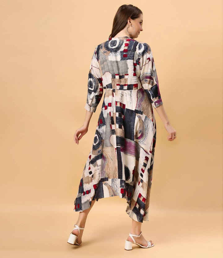Fantasia Women's Ethnic Wear  Viscose Printed DRESS MULTI (F-3085)