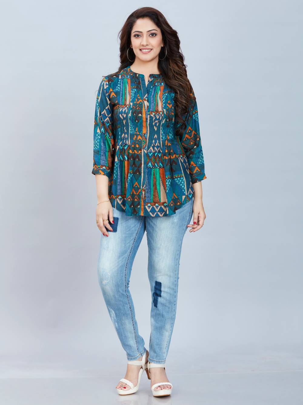 Fantasia Women's Ethnic Wear  Viscose Printed KURTI MULTI (F-3095)