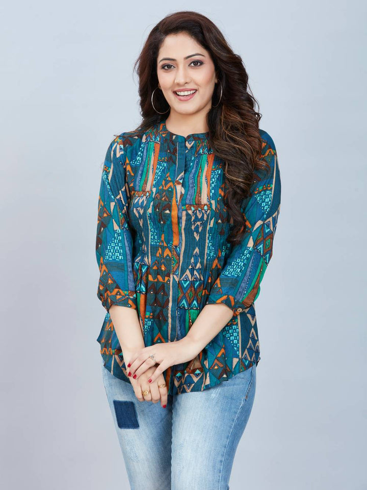 Fantasia Women's Ethnic Wear  Viscose Printed KURTI MULTI (F-3095)