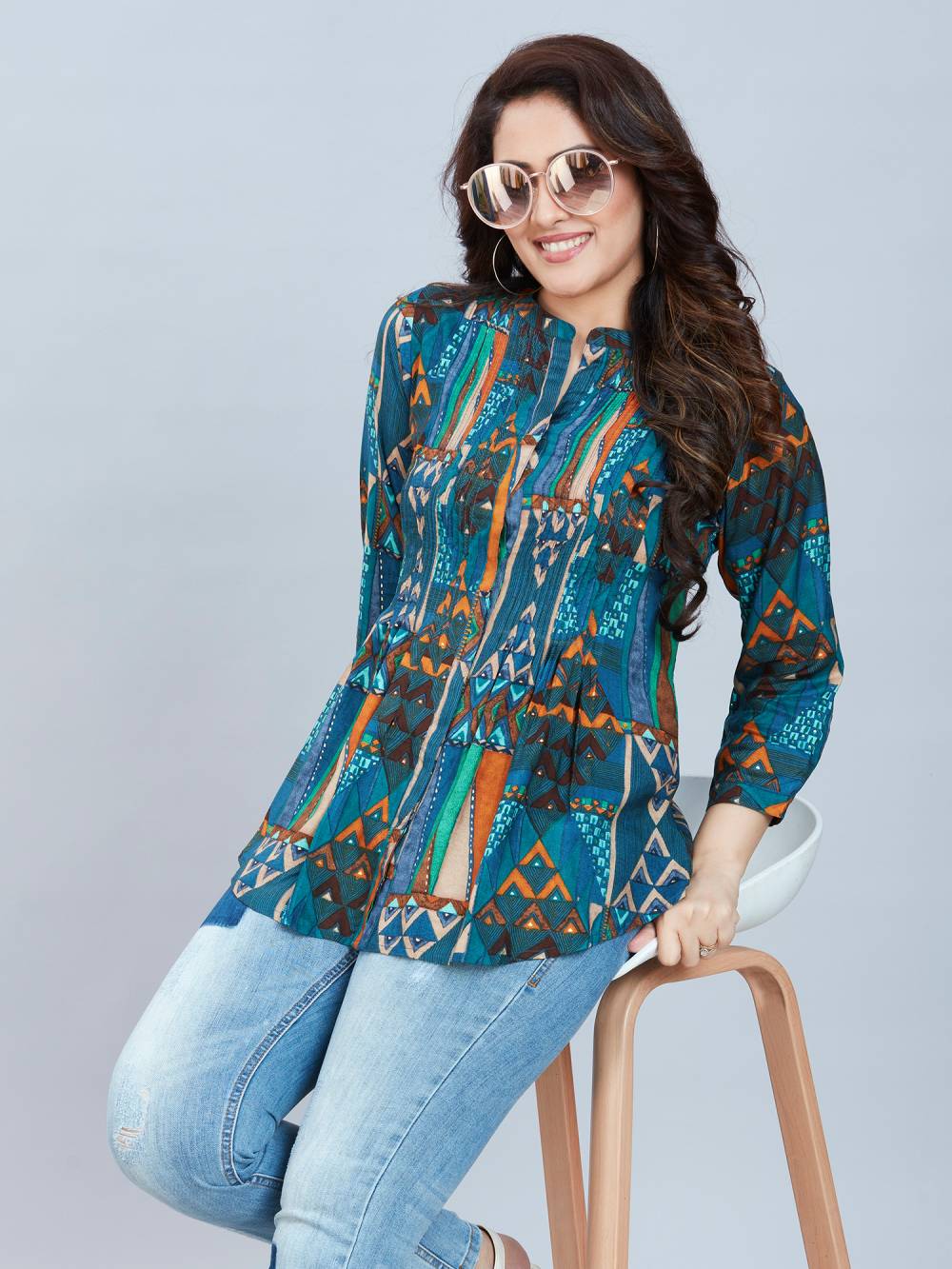 Fantasia Women's Ethnic Wear  Viscose Printed KURTI MULTI (F-3095)