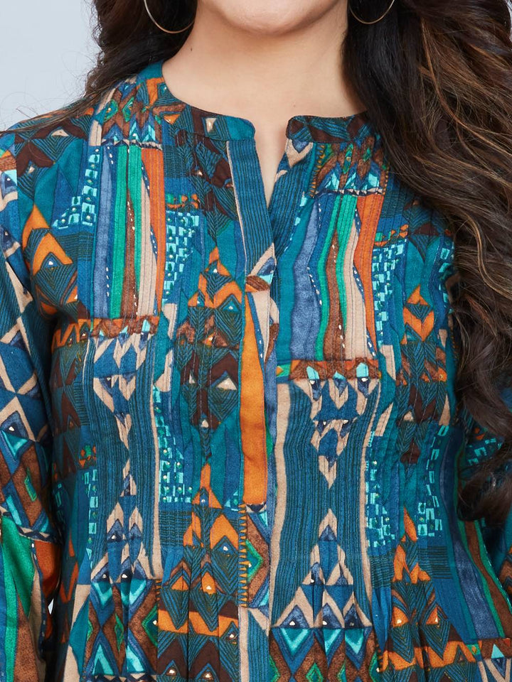 Fantasia Women's Ethnic Wear  Viscose Printed KURTI MULTI (F-3095)