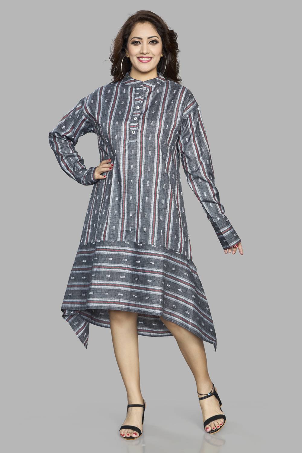 Fantasia Women's Ethnic Wear Cotton Printed DRESS GREY (F-2699) – Fantasia  Fashions LLP