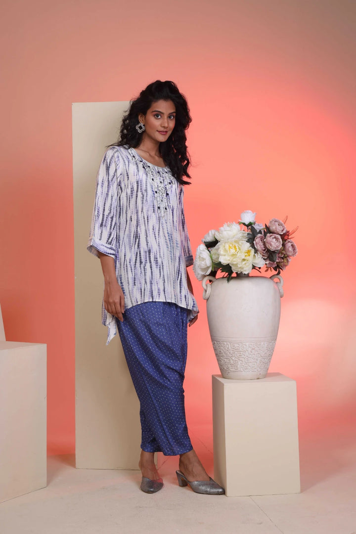 Fantasia Women's Ethnic Wear  Viscose Printed CO-ORDS SET PURPLE (F-2748)