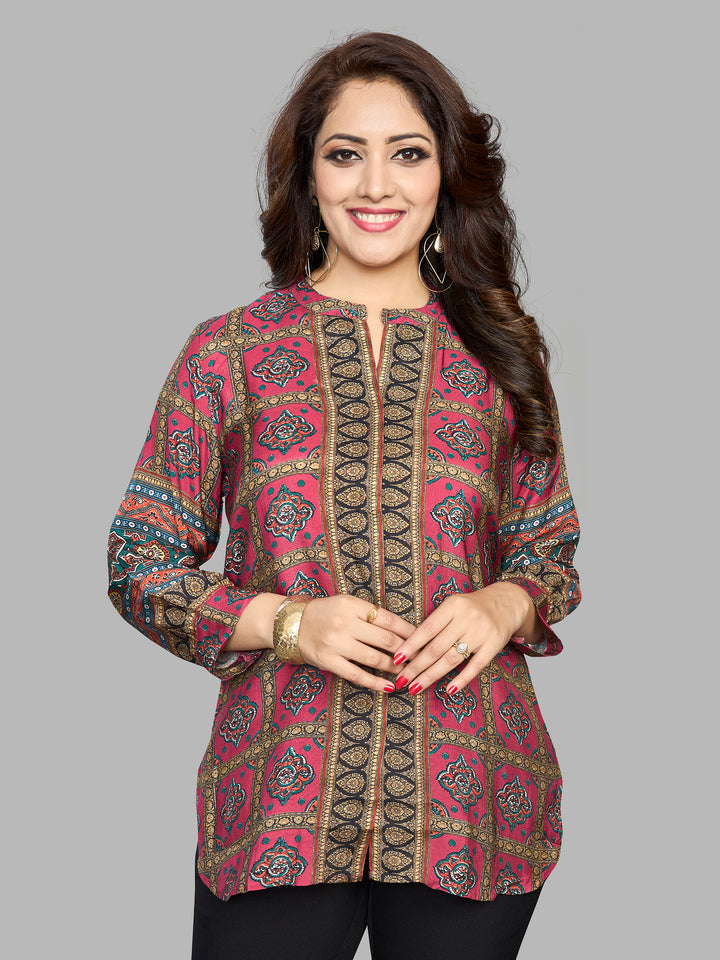 Fantasia Women's Ethnic Wear  Viscose Printed  KURTI MULTI (F-3167)