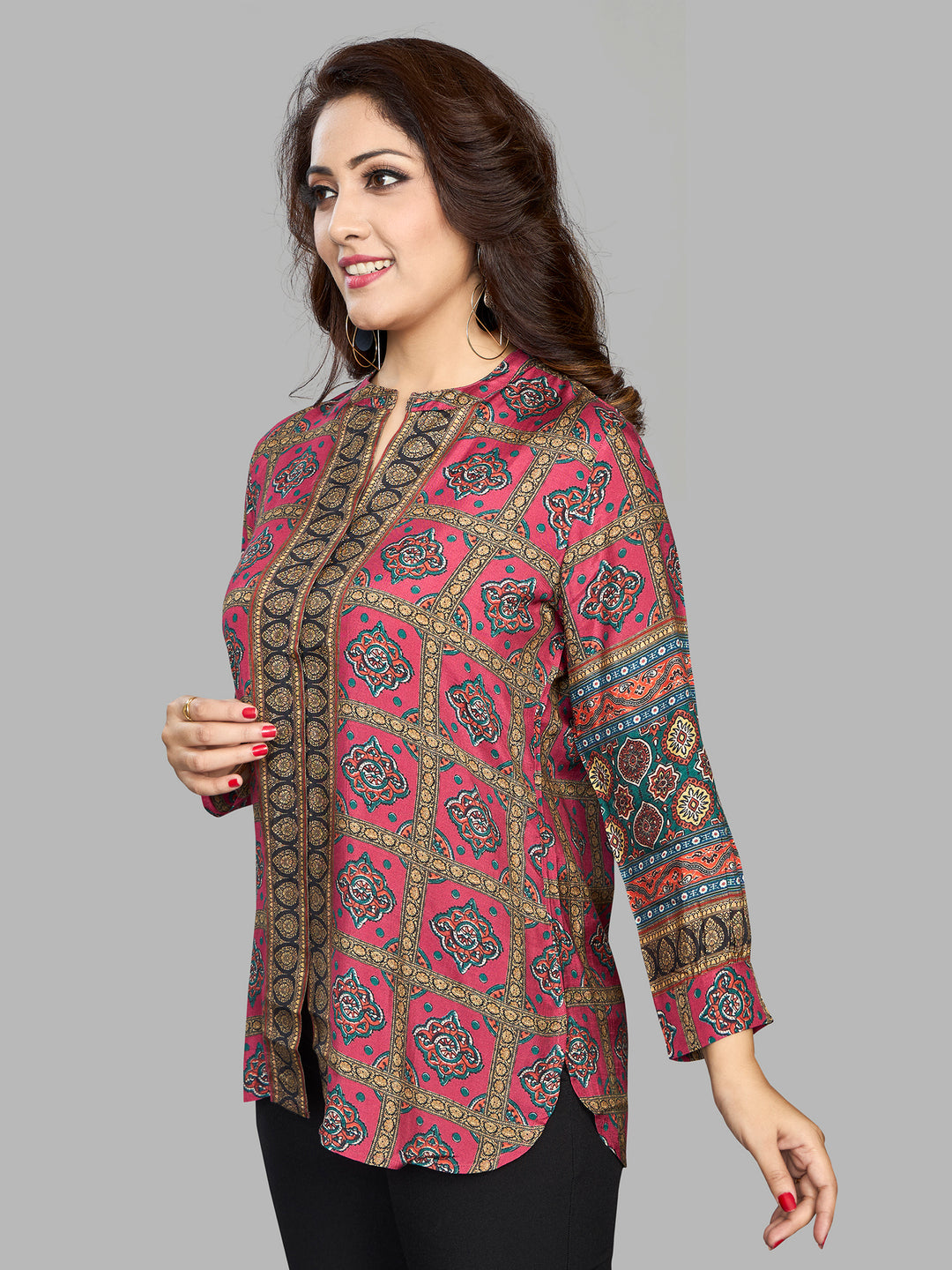 Fantasia Women's Ethnic Wear  Viscose Printed  KURTI MULTI (F-3167)