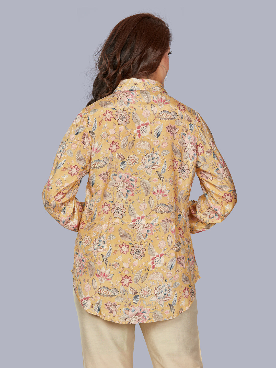 Fantasia Women's Ethnic Wear Viscose Printed  KURTI Yellow (F-3419)