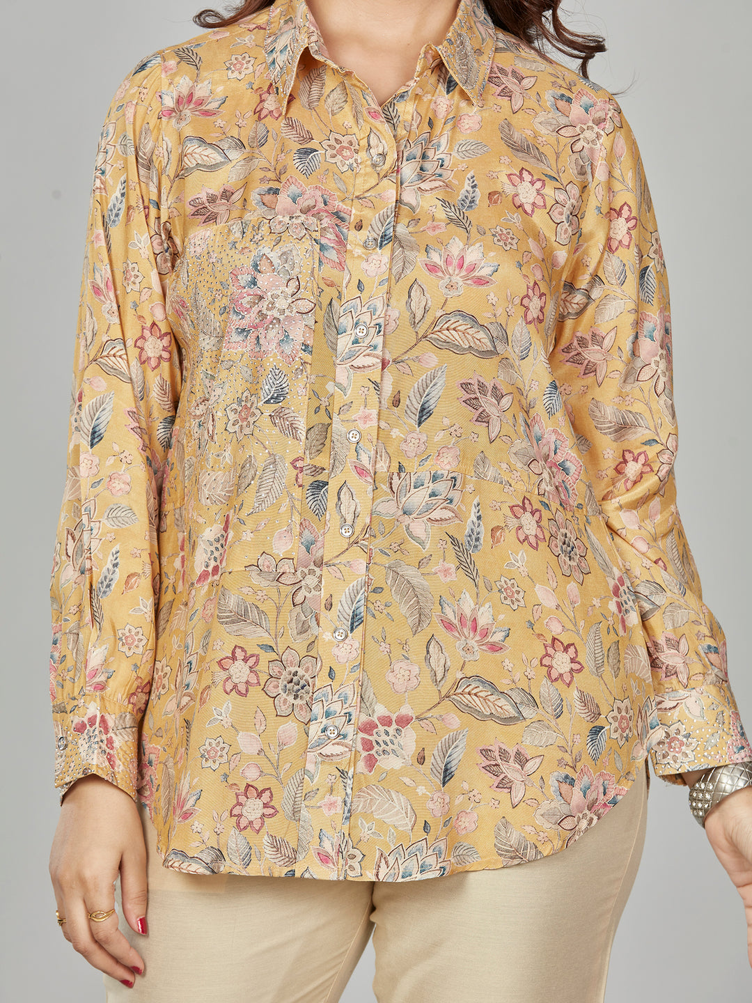 Fantasia Women's Ethnic Wear Viscose Printed  KURTI Yellow (F-3419)